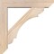 Ekena Millwork Olympic Slat Smooth Bracket w/ Offset Brace, Douglas Fir, 5 1/2"W x 26"D x 26"H BKT0604X26X26OLY06SDF - alternate 4
